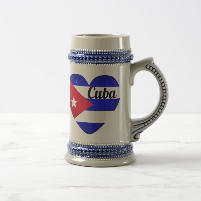 Chope À Bière Drapeau cardiaque cubain (Droite)