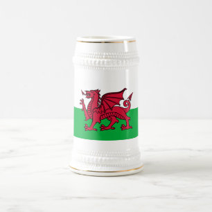 Chope À Bière Drapeau celtique du Dragon rouge du Pays de Galles