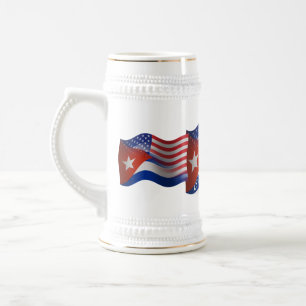 Chope À Bière Drapeau cubain-américain