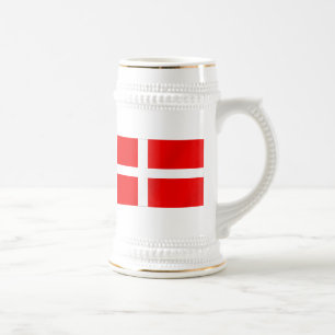 Chope À Bière Drapeau danois des cadeaux du Danemark pour des