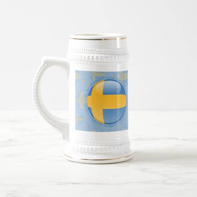 Chope À Bière Drapeau de bulle de la Suède (Gauche)