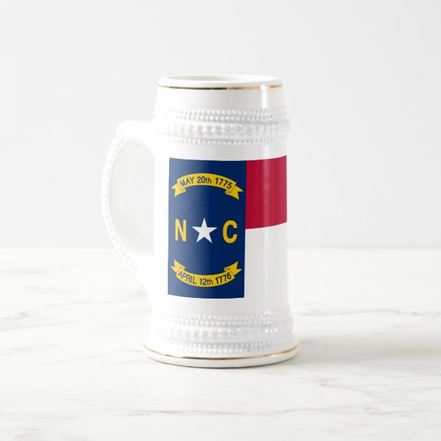 CHOPE À BIÈRE DRAPEAU DE CAROLINE DU NORD (Devant gauche)