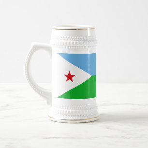Chope À Bière Drapeau de Djibouti