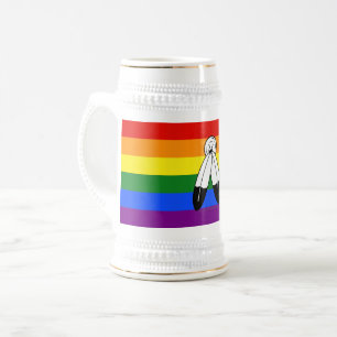 Chope À Bière Drapeau de fierté bispirituel de SlipperyJoe's sym