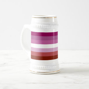 Chope À Bière Drapeau de fierté lesbienne de SlipperyJoe's fémin