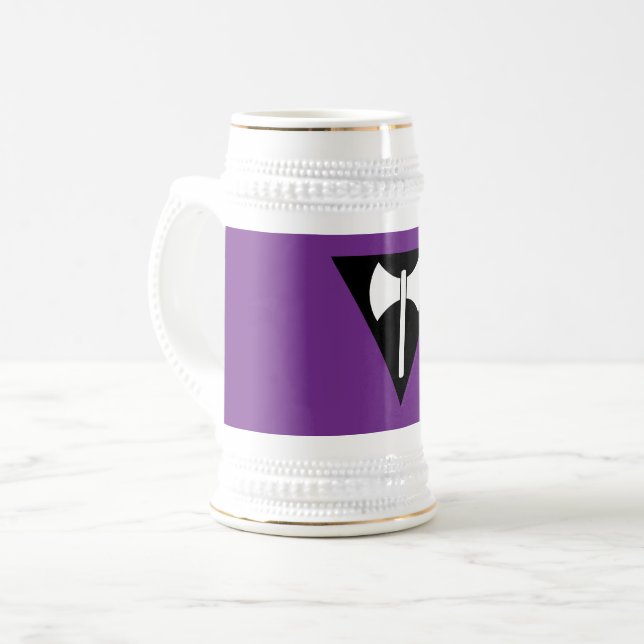 Chope À Bière Drapeau de fierté lesbienne SlipperyJoe puissant s (Devant gauche)