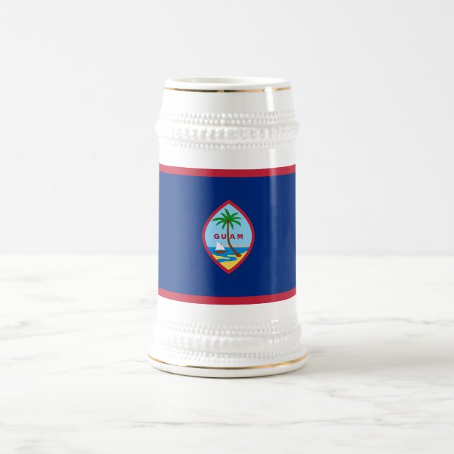 Chope À Bière Drapeau de Guam (Centre)