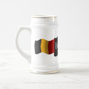 Chope À Bière Drapeau de la Belgique