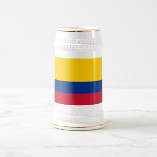 Chope À Bière Drapeau de la Colombie