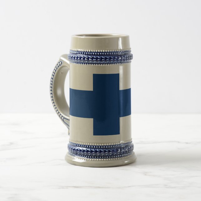 Chope À Bière Drapeau de la Finlande (Devant gauche)