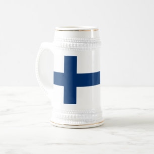 Chope À Bière Drapeau de la Finlande