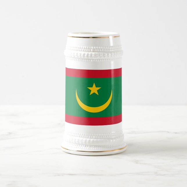 Chope À Bière Drapeau de la Mauritanie (Centre)