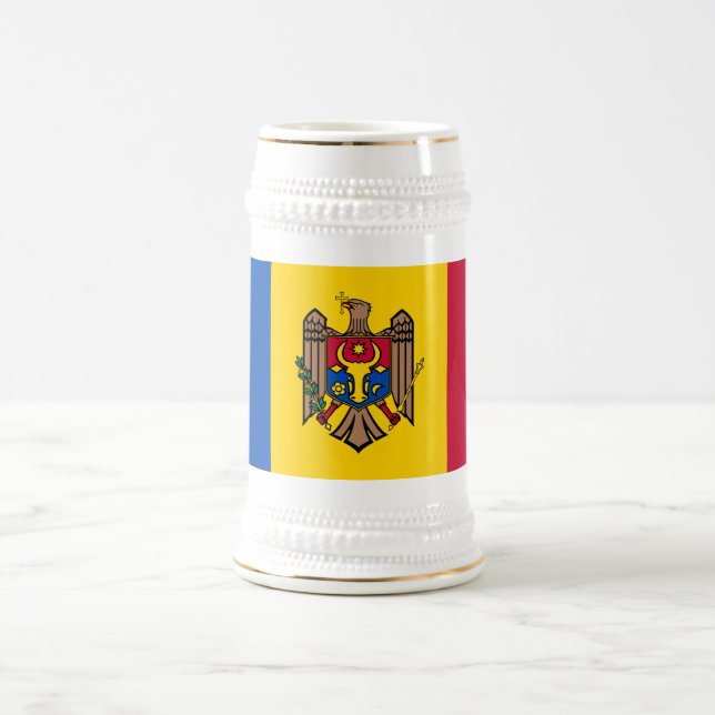 Chope À Bière Drapeau de la Moldavie (Centre)