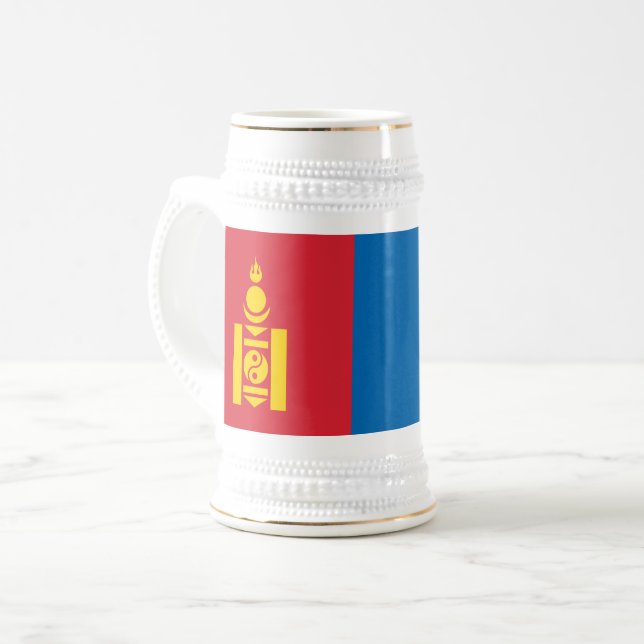 Chope À Bière Drapeau de la Mongolie (Devant gauche)