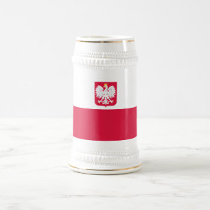 Chope À Bière Drapeau de la Pologne