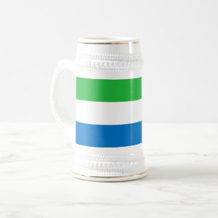 Chope À Bière Drapeau de la Sierra Leone