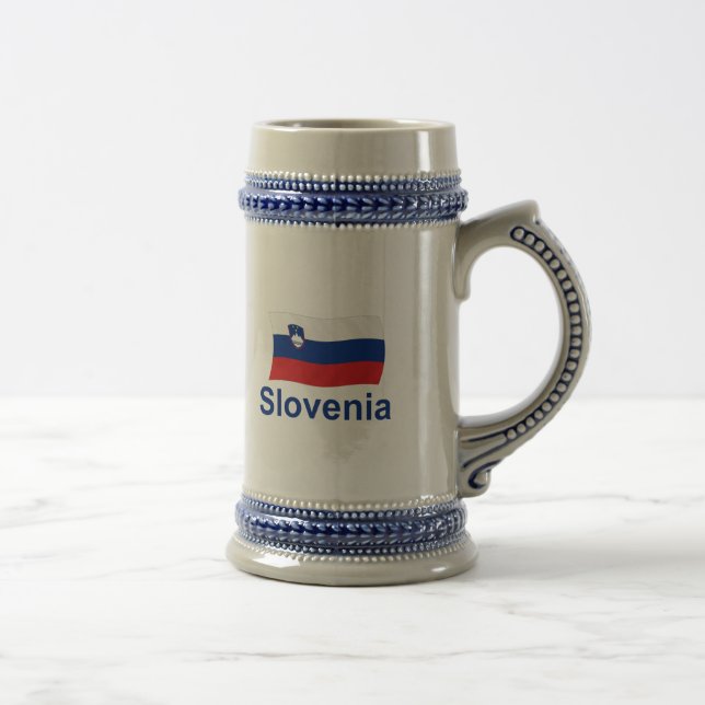Chope À Bière Drapeau de la Slovénie - w/inscription (Droite)