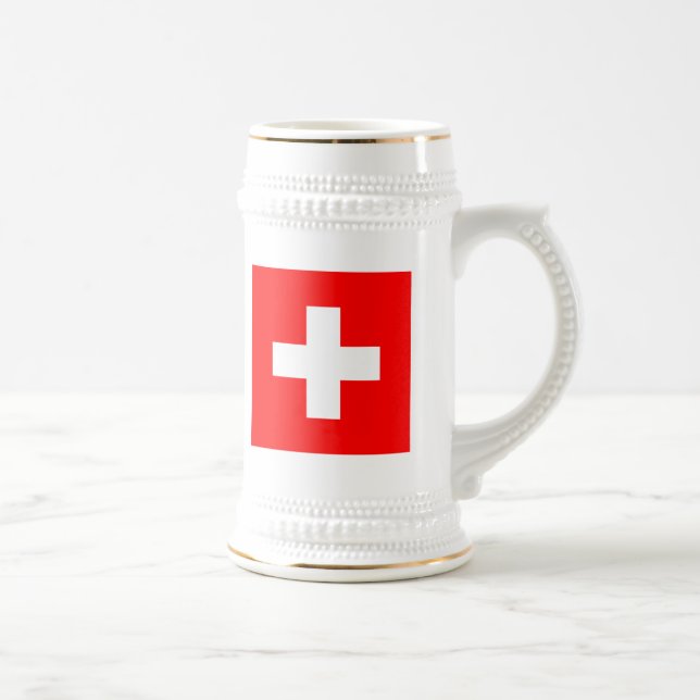 Chope À Bière Drapeau de la Suisse (Droite)