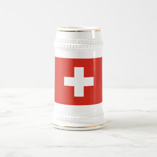 Chope À Bière Drapeau de la Suisse