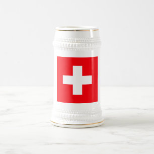 Chope À Bière Drapeau de la Suisse