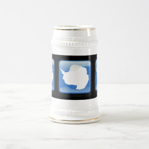 Chope À Bière Drapeau de l'Antarctique