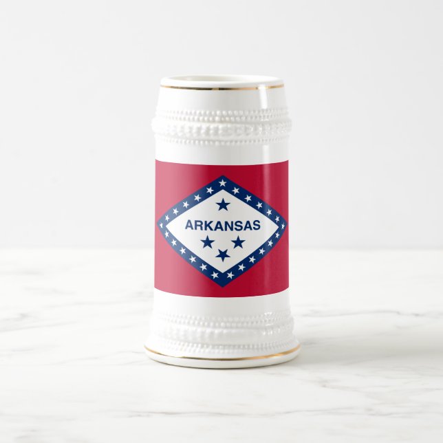 Chope À Bière Drapeau de l'Arkansas (Centre)