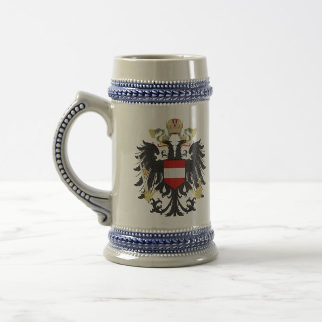 Chope À Bière drapeau de l'Autriche-Hongrie blason WWI (Gauche)