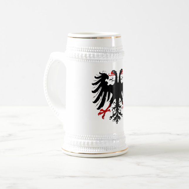 Chope À Bière Drapeau de l'empire allemand à jamais double aigle (Devant gauche)
