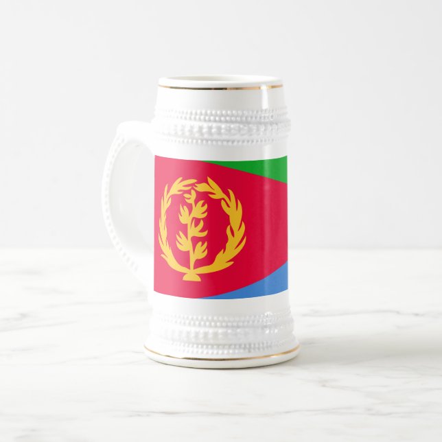 Chope À Bière Drapeau de l'Érythrée (Devant gauche)
