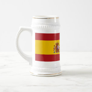Chope À Bière Drapeau de l'Espagne