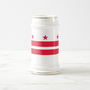 Chope À Bière Drapeau de l'État de Washington DC
