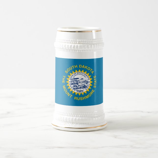 Chope À Bière Drapeau de l'État du Dakota du Sud (Centre)