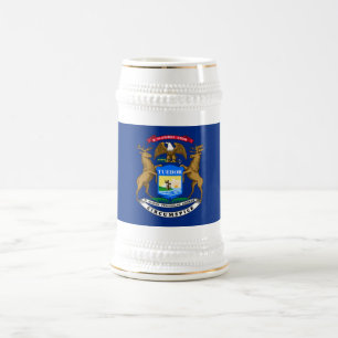 Chope À Bière Drapeau de l'État du Michigan