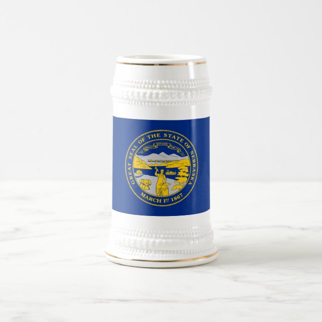 Chope À Bière Drapeau de l'État du Nebraska (Centre)