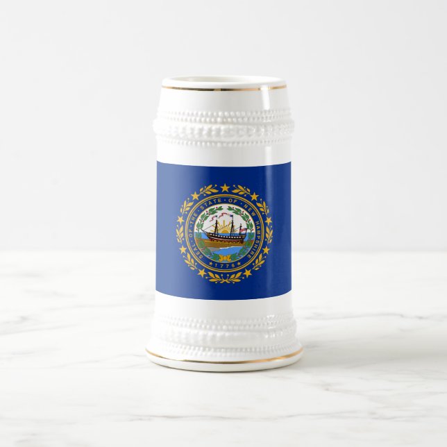 Chope À Bière Drapeau de l'État du New Hampshire (Centre)