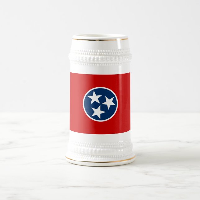 Chope À Bière Drapeau de l'État du Tennessee (Centre)