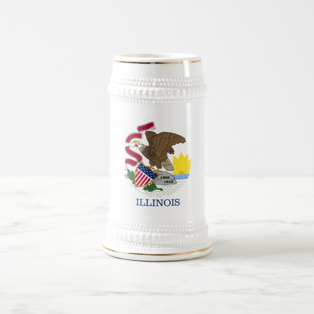 CHOPE À BIÈRE DRAPEAU DE L'ILLINOIS (Centre)