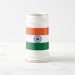 Chope À Bière Drapeau de l'Inde