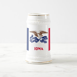 Chope À Bière Drapeau de l'Iowa