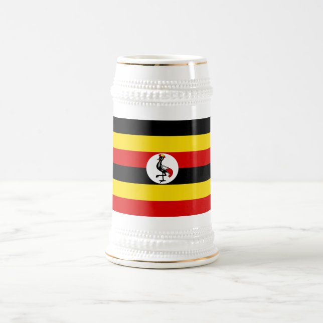 Chope À Bière Drapeau de l'Ouganda (Centre)
