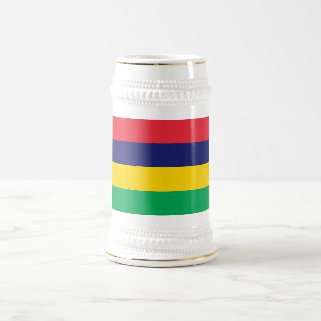 Chope À Bière Drapeau de Maurice (Centre)