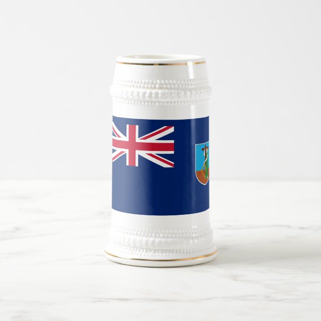 Chope À Bière Drapeau de Montserrat (Centre)