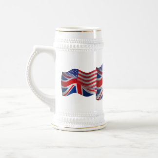 Chope À Bière Drapeau de ondulation Britannique-Américain