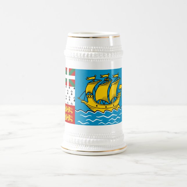 Chope À Bière Drapeau de Saint-Pierre-et-Miquelon (Centre)