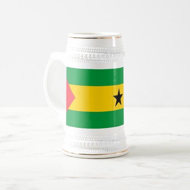 Chope À Bière Drapeau de Sao Tomé-et-Principe (Devant gauche)