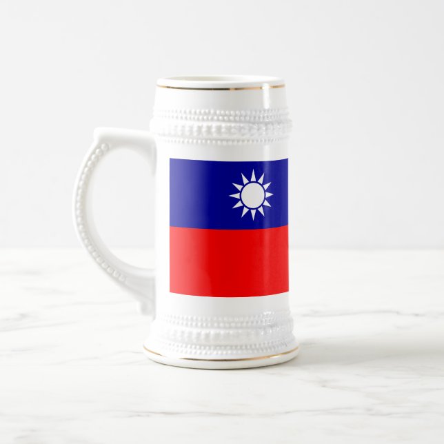 Chope À Bière Drapeau de Taïwan (Gauche)