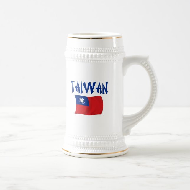 Chope À Bière Drapeau de Taïwan (Droite)