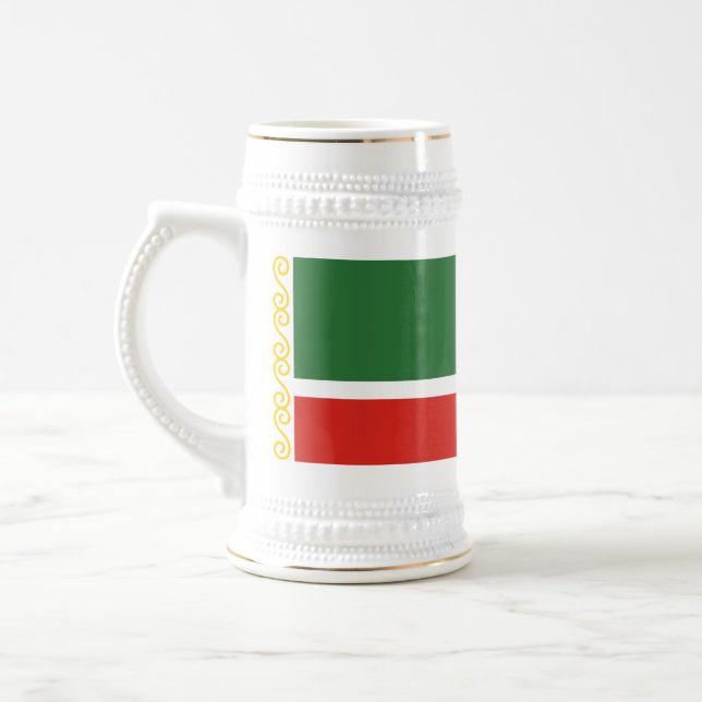 Chope À Bière Drapeau de Tchétchénie (Gauche)