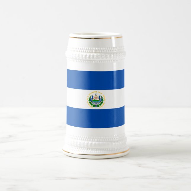 Chope À Bière Drapeau d'El Salvador (Centre)