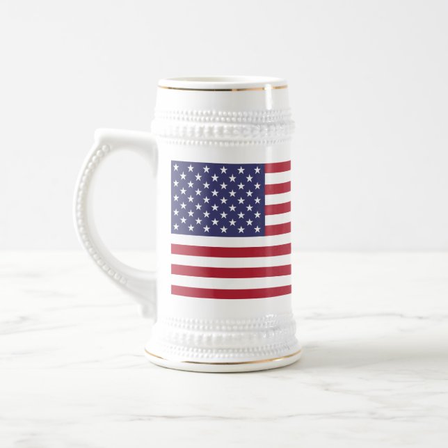 Chope À Bière Drapeau des États-Unis (Gauche)